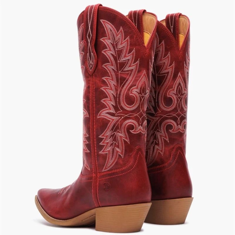 NEW Durango Shyloh Crimson Red Western Boots Snip Toe Cowgirl Rodeo Statement - Picture 2 of 16